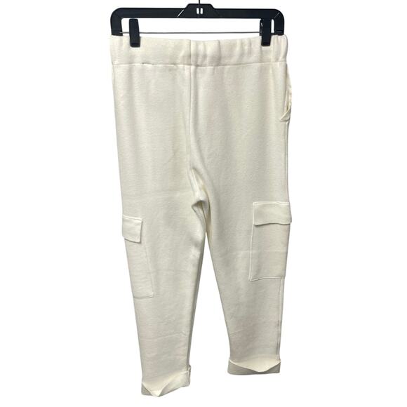 Zara Knit White Pull On Sweat Pants Womens Small - Picture 2 of 6